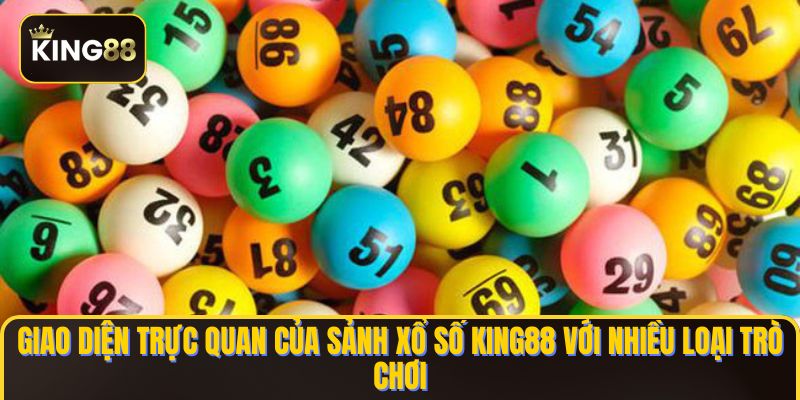 Giao diện trực quan của sảnh Xổ Số KING88 với nhiều loại trò chơi